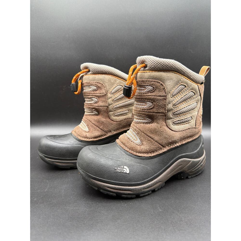 The North Face Heat Shield 200G Kids Snow Boots Waterproof Brown Size 10K